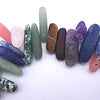 90 Large Frosted Matte Mixed-Semi Precious Icicle Fancy Drop Beads