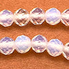 Vibrant Faceted 3mm Opalite Moonstone Beads