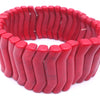 Chunky Fire-Engine Red Turquoise Bracelet