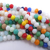 124 Colourful Rainbow Faceted Glass 4mm Beads