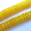 116 Large Golden Yellow Rondelle Disc Jade Beads - 10mm x 3mm