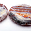 3 Large Breathtaking Crab Fire Agate Button Beads