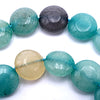 38 Irresistible Amazon Turquoise-Blue Button Jade Beads - 10mm x 5mm