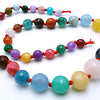 Majestic Graduated Rainbow Faceted Jade Beads - 8mm to 14mm