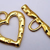 Large Romantic Gold Heart Toggle Catchs