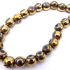 Heavy 6mm Gold Magic-Eye Hematite Beads - Unusual!