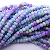 123 x 3mm Pastel Lavender & Green Rondelle Glass Beads