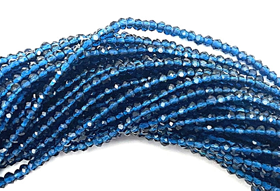 2mm Majestic Light Midnight-Blue Glass Beads