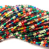 180 Gleaming 2mm Faceted Rainbow Glass Beads