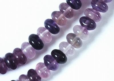 Purple Rainbow Fluorite Rondelle Bead String
