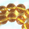 Golden Faceted Citrine Beads -10mm
