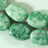 Mottled-Green Tree Agate Puff Oval Beads
