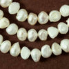 Ivory-White Biwa Pearl Strand - 6mm