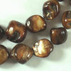 Roasted Gold Mother-of-Pearl Nugget Beads