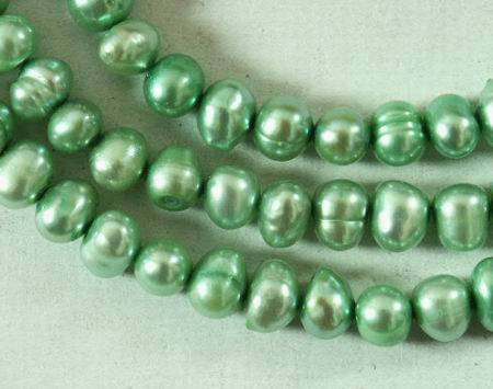 Peppermint-Green Round 4mm Pearl String