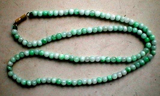 Beautiful Best Chinese Jade Bead Necklace - 8mm