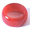 Glamorous Chinese Chunky Red Jade Ring