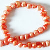 Full-Moon Orange Chinese Biwa Pearls