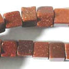 Glamorous Goldstone 8mm Cube Beads