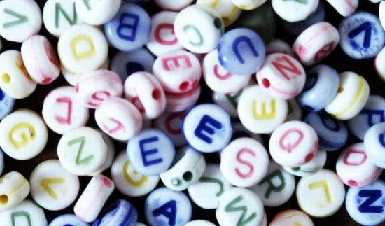 200 Acrylic Alphabet Beads - Unusual!