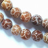 Unusual 12mm Carved Jasper Beads