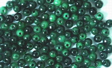 Dark Forest Green Chinese Jade Beads - 100 x 4mm, 6mm or 8mm