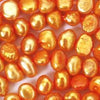 Beautiful Golden Orange 6mm Biwa Pearls