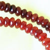 69 Deep-Red Carnelian Rondelle Beads 10mm - confidence!