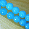 Unusual Soft-Blue 8mm Jade Bead String