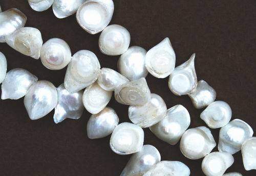 Large  White Blister Pearl Bead String