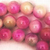 Passionate Pink & White 8mm Jade Beads