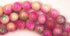 Passionate Pink & White 8mm Jade Beads