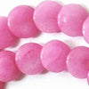 Large Seductive Pink Jade Coin Beads