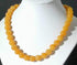Chinese Yellow Jade Necklace - 8mm or 12mm