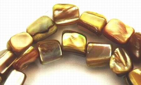 Beautiful Golden Mother-of-Pearl Bead String