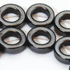 Slinky Shiny Black Hematite Donut Ring Beads - 12mm x 4mm or 8mm x 3mm