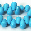 33 Blue Turquoise Teardrop Beads - Large 14mm