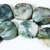 Large Green African Jade 20mm Square Beads