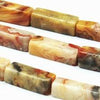 Slender Crazy Lace Rectangle Agate Beads  12mm x 4mm