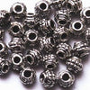 100 Round Double-Rope Silver Bead Spacers
