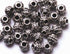 100 Round Double-Rope Silver Bead Spacers