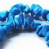 Blue Turquoise Chip Beads -  Long 32" String