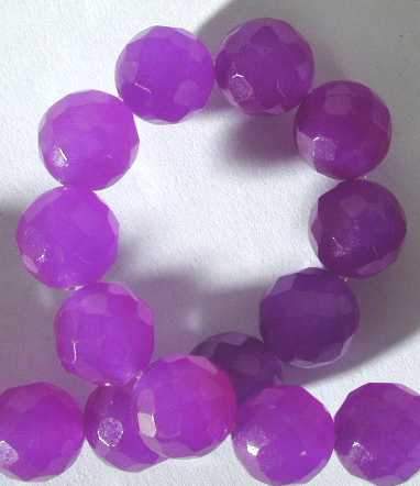 Faceted Lavender Jade Bead String  - 8mm or 10mm