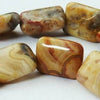 Shiny Creative Crazy Lace Agate Pillow Beads - 14mm x 10mm