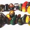 Yellow & Green Agate Nugget Beads - Unusual!
