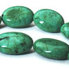 Large 17mm Green Turquoise Matrix Puff Oval Beads