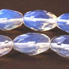 Breathtaking Faceted  White Opalite Moonstone Barrel Beads
