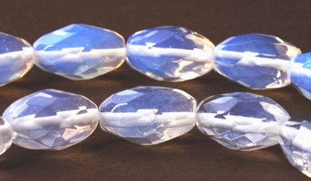 Breathtaking Faceted  White Opalite Moonstone Barrel Beads