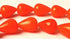 Beautiful 15mm Teardrop Orange Jade Beads