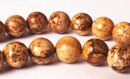 Beautiful Picture Jasper Beads - 6mm, 8mm , 12mm or 14mm